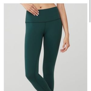 ALO 7/8 high waist airbrush legging - midnight green